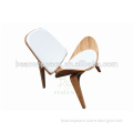 white leather wegner shell chair